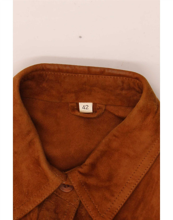 Zamszowa koszula damska w stylu vintage IT 42 Średni brąz