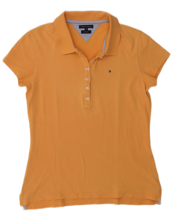 Damska koszulka polo Slim Fit Tommy Hilfiger UK 12, średnia pomarańcza