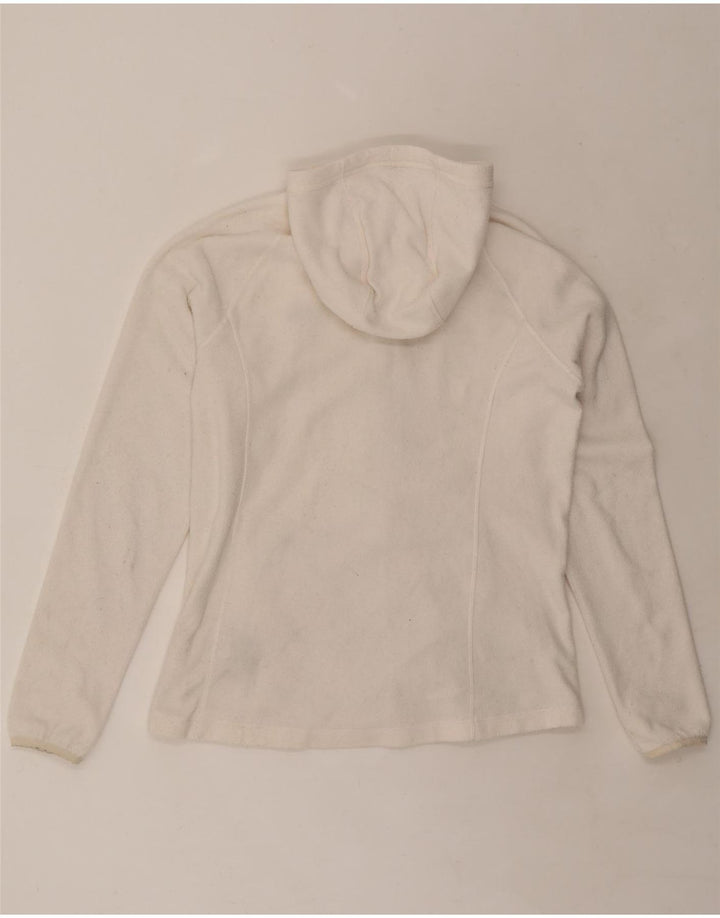 Damska kurtka polarowa z kapturem THE NORTH FACE UK 16, duża, biała, poliestrowa