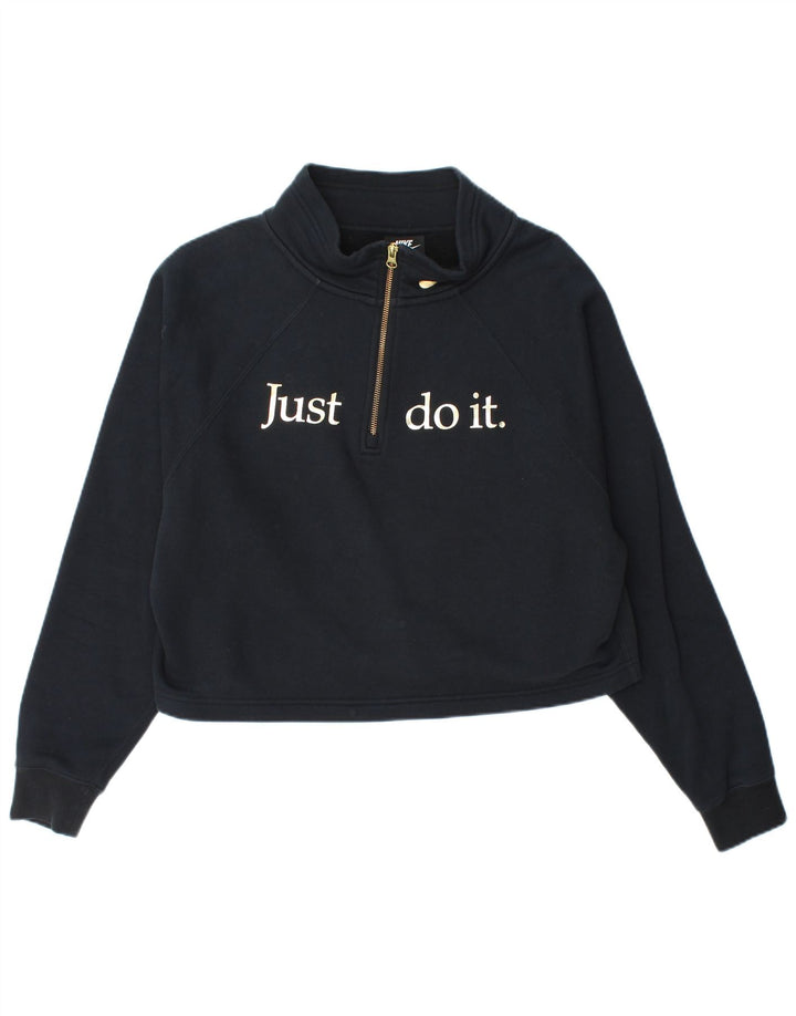 Damska bluza Nike z grafiką i zamkiem błyskawicznym UK 14, średni granat