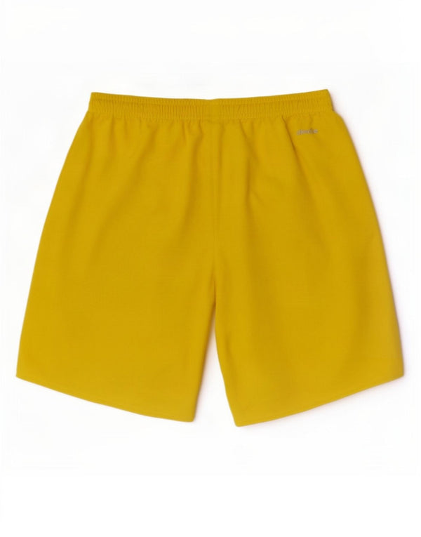 Męskie spodenki sportowe Adidas Climalite, małe, żółte, poliestrowe