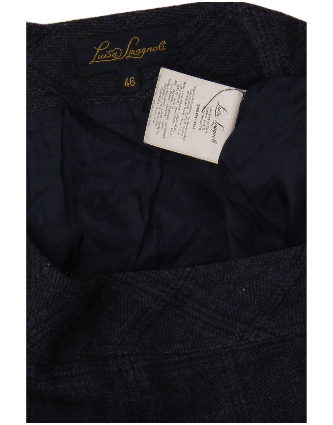 Damska spódnica ołówkowa Luisa Spagnoli IT 46 Large W36 Granatowa kratka