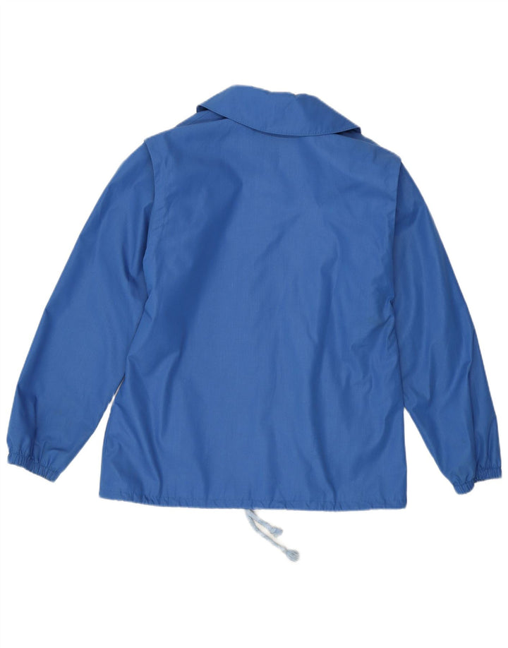 Damska kurtka bomberka VINTAGE UK 12, średni niebieski poliester