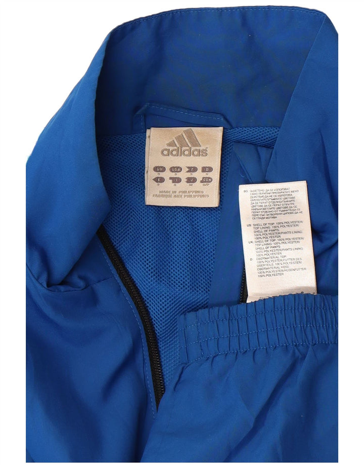 Adidas Męska bluza dresowa, mała, niebieska, poliestrowa