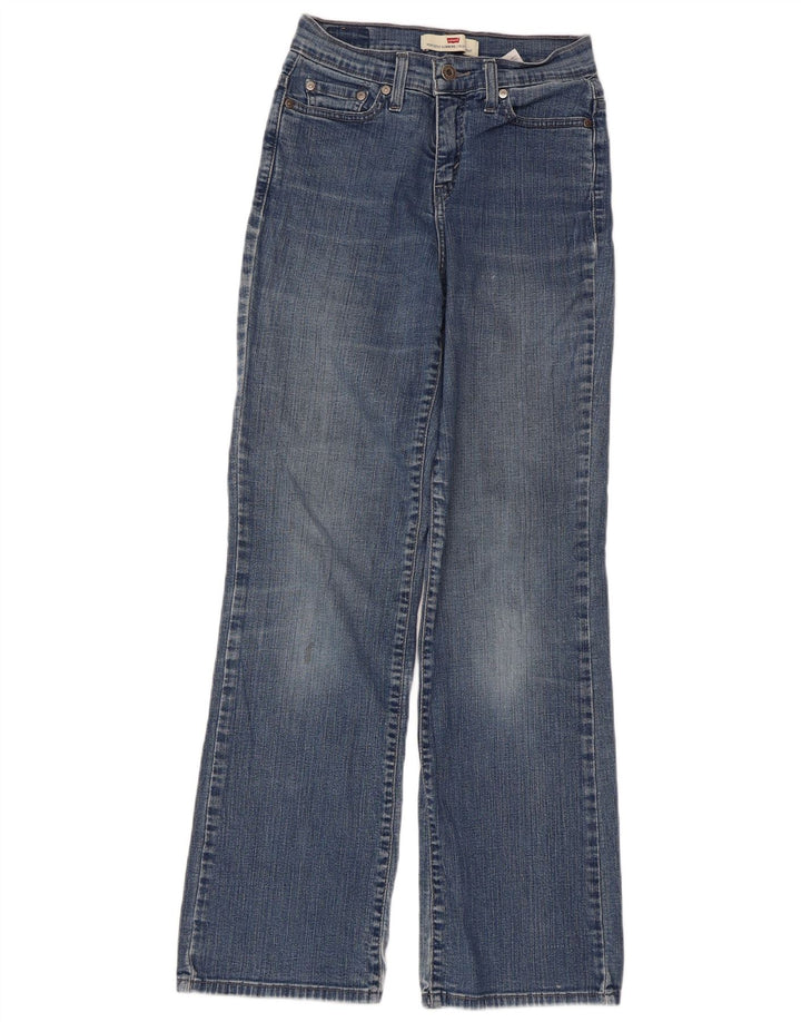 Damskie jeansy Levi's 512 doskonale wyszczuplające Bootcut W26 L30 niebieska bawełna