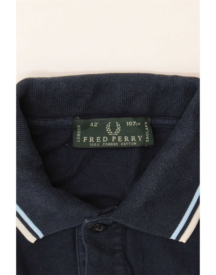 Męska koszulka polo Fred Perry, średnia, granatowa, bawełniana w paski