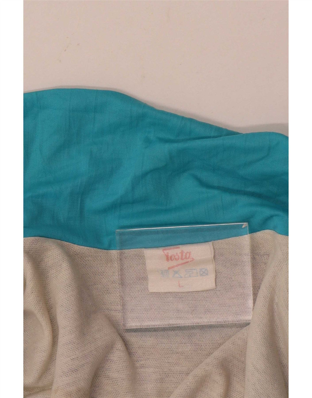 Kurtka męska dresowa w stylu vintage, duża, granatowa, z blokami kolorów