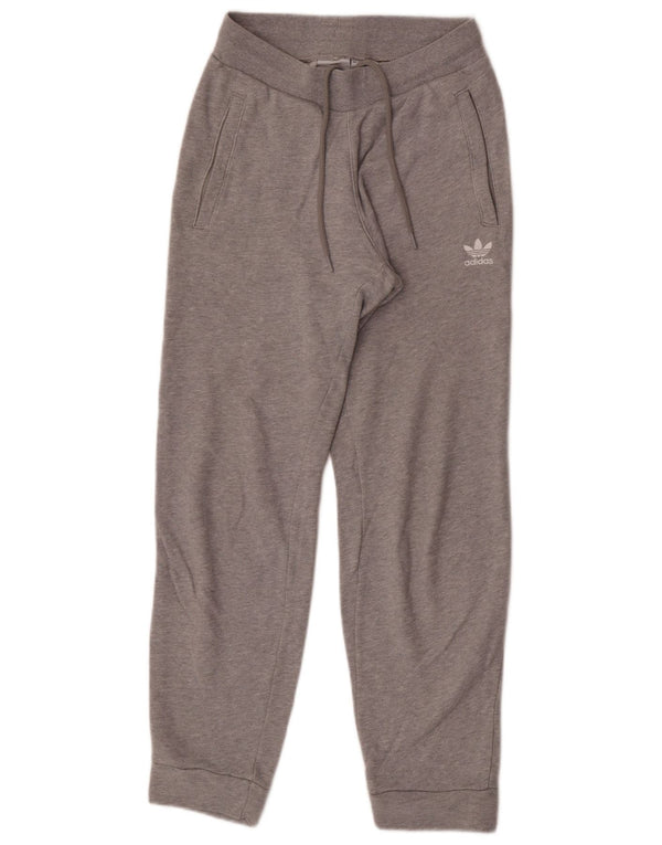 Damskie spodnie dresowe Adidas Joggers UK 4 XS Szara bawełna