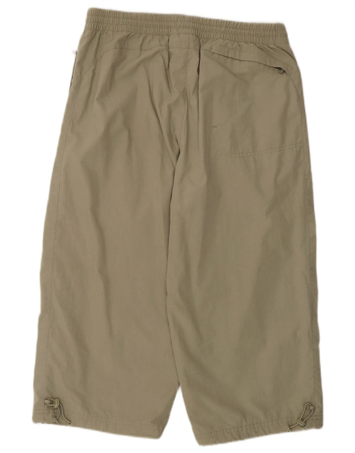 Męskie spodnie dresowe Adidas Capri, małe, khaki, poliester