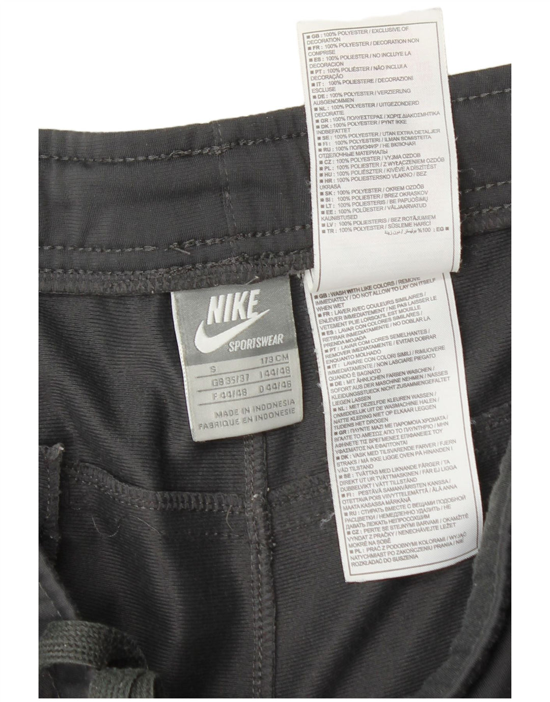 Męskie spodnie dresowe Nike UK 35/37, małe, szare, poliestrowe