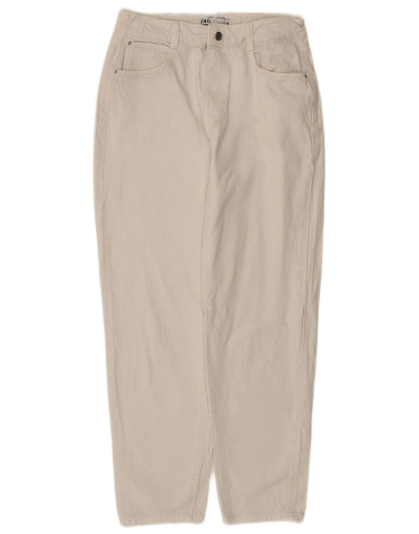 Damskie jeansy z wysokim stanem Zara EU 40 Medium W30 L27 Białe