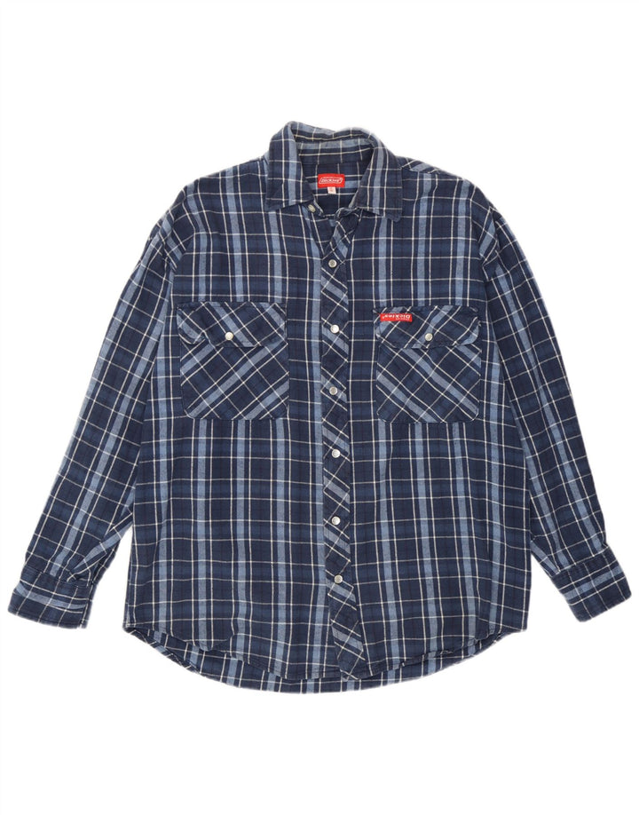 Męska koszula flanelowa Dickies w średnią granatową kratkę