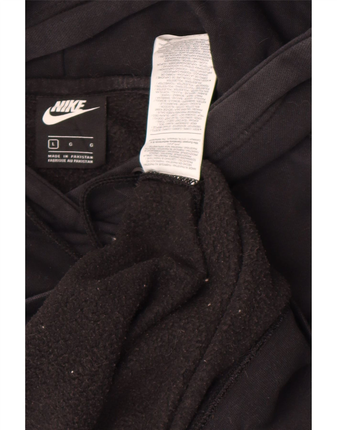 Damski sweter oversize z kapturem Nike UK 16, duży, czarny, bawełniany