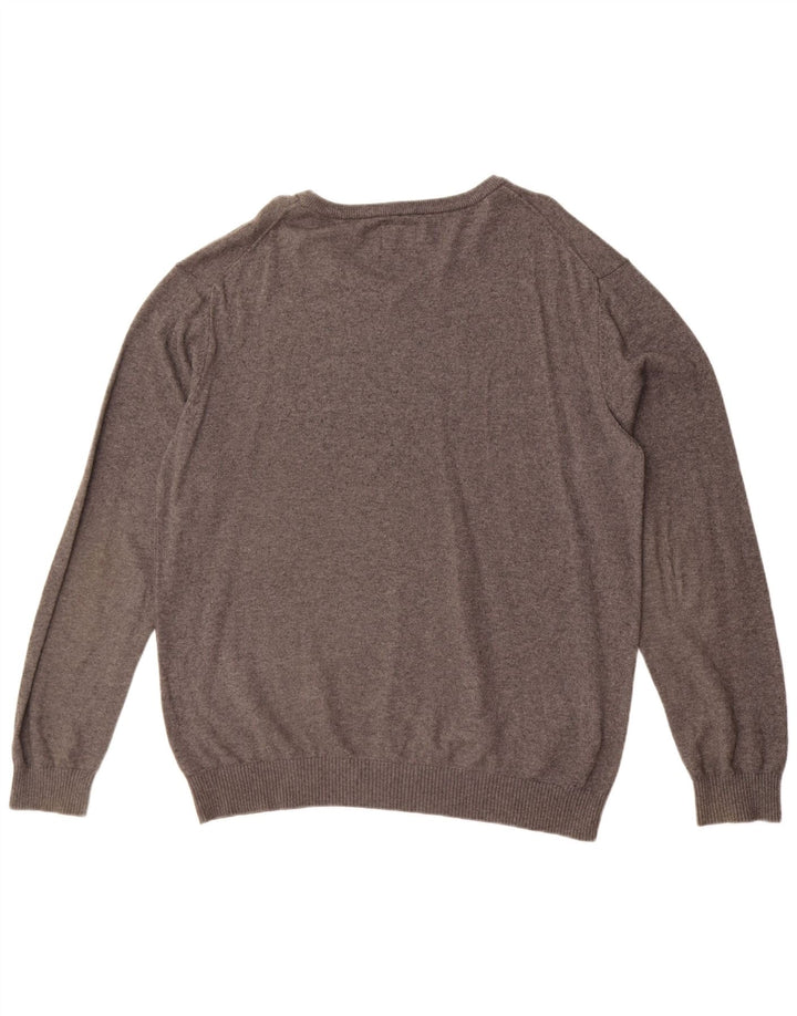 Męski sweter Joules z dekoltem w kształcie litery V, XL, szary, bawełniany