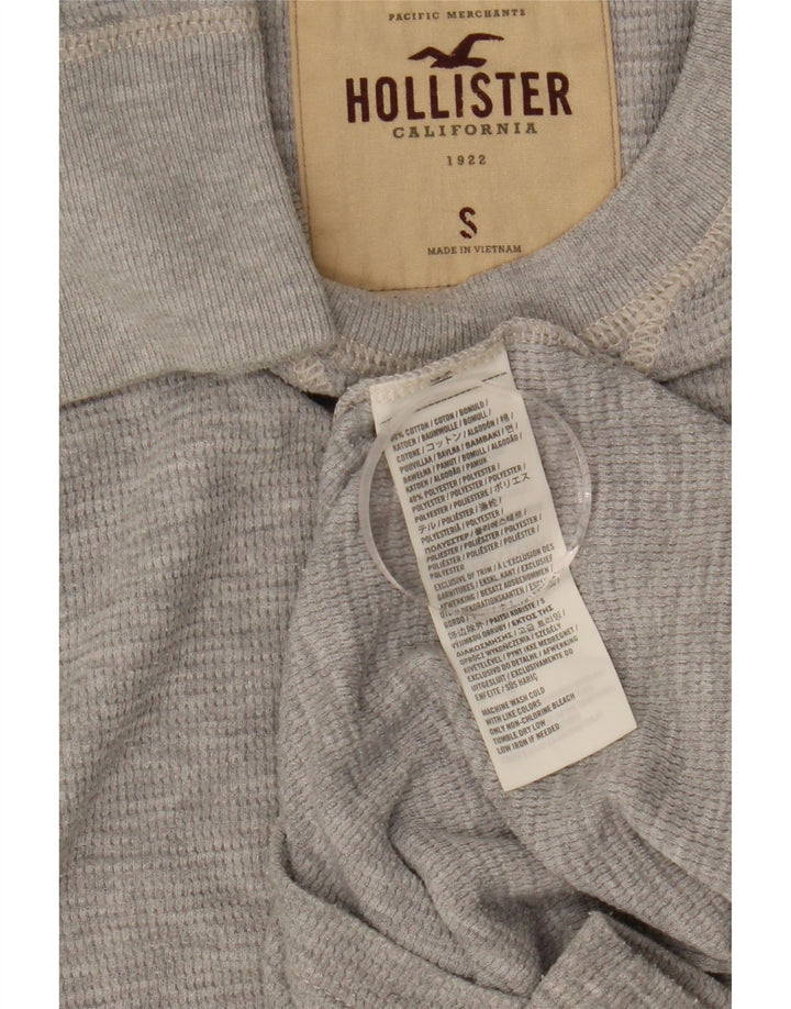 Męski top z długim rękawem Hollister, mały, szary, bawełniany