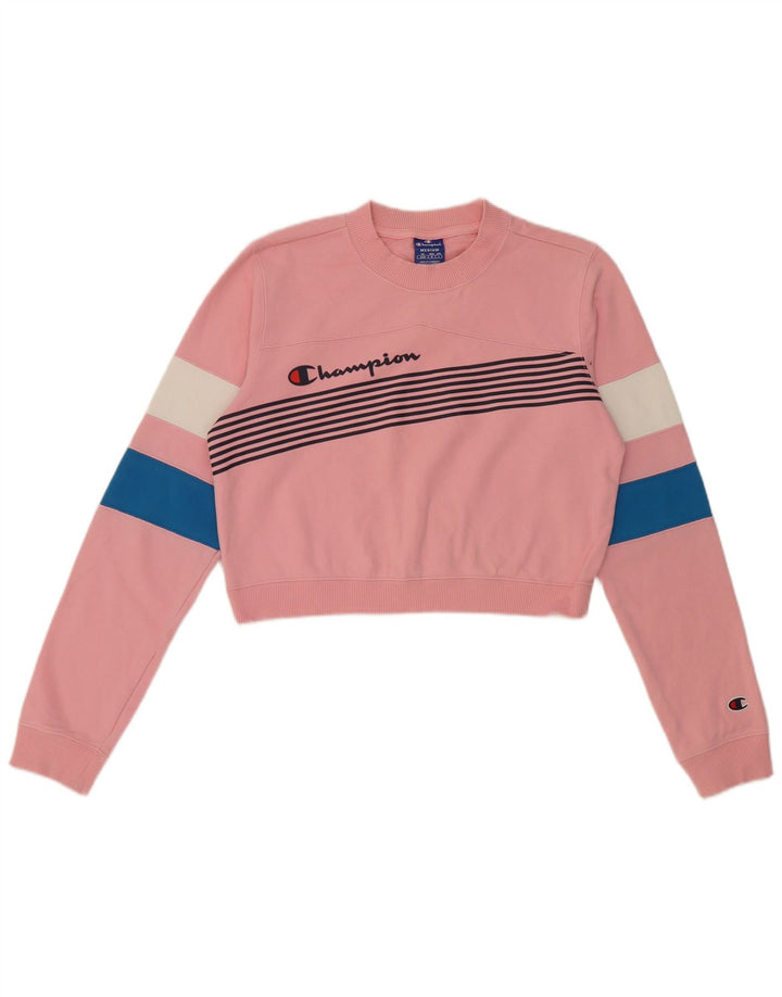Damska bluza Champion Crop Sweatshirt UK 14 w kolorze średniego różu