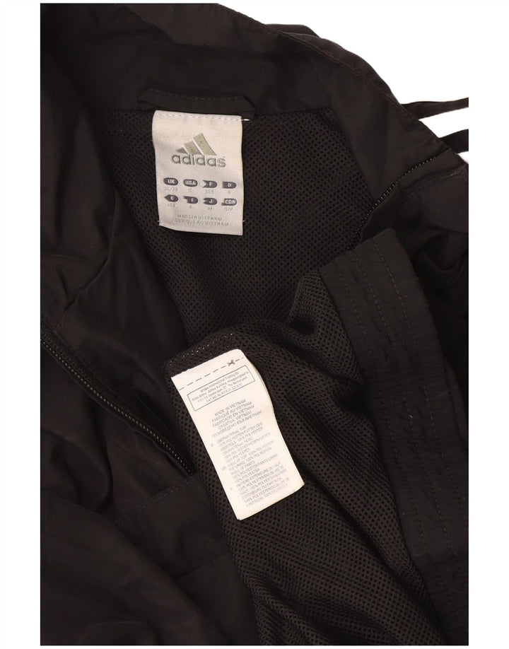 Adidas Męska kurtka dresowa UK 36/38 Mały czarny poliester