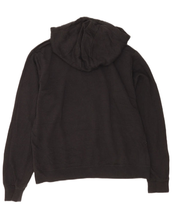 Damska bluza z kapturem Nike Swoosh Graphic, oversize, UK 10, mała, czarna, bawełniana