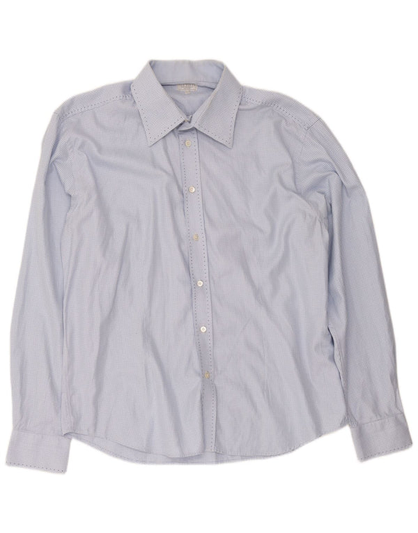 Koszula męska Ted Baker, rozmiar 6 2XL, niebieska, bawełniana w pepitkę