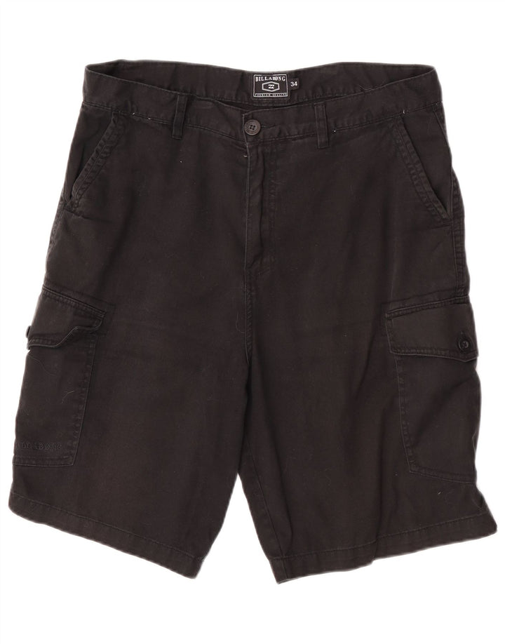Męskie spodenki cargo Billabong W34, duże, czarne, bawełniane