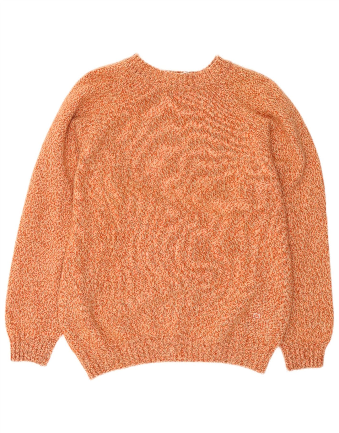 Męski sweter Ellesse z okrągłym dekoltem, duży, pomarańczowy, wełniany