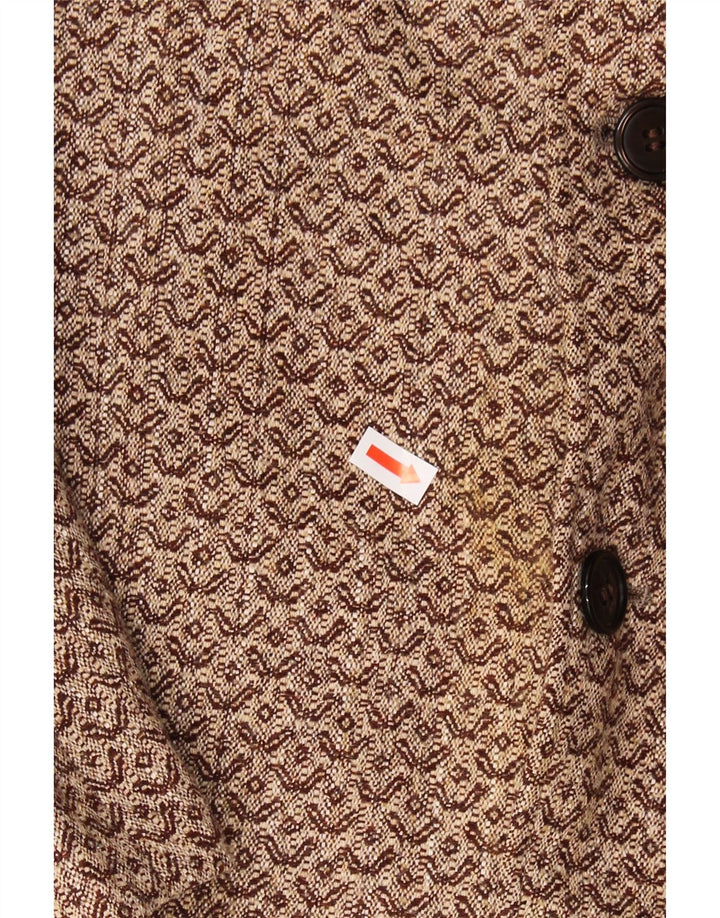 MARZOTTO Mens 3 Button Blazer Jacket IT 50 Large Brown Striped Vintage Marzotto and Second-Hand Marzotto from Messina Hembry 