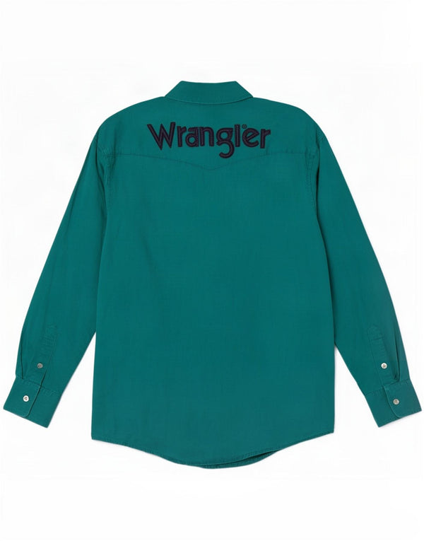 Męska koszula Wrangler Western Graphic, duża, zielona, bawełniana
