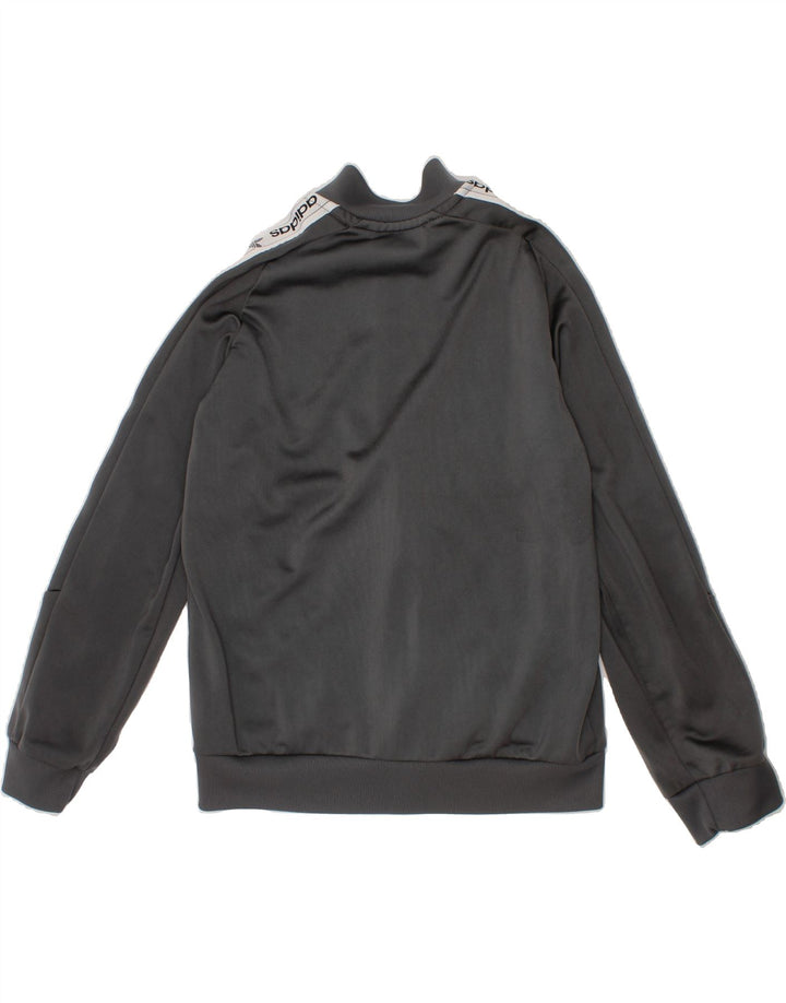 ADIDAS Boys Tracksuit Top Jacket 7-8 Years Grey Polyester Vintage Adidas and Second-Hand Adidas from Messina Hembry 
