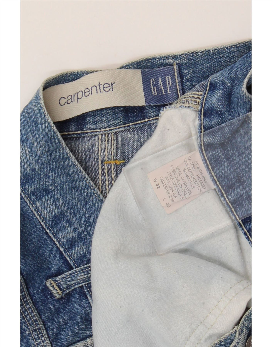 Męskie jeansy Gap Carpenter Cargo Straight W32 L32 Niebieskie, bawełniane