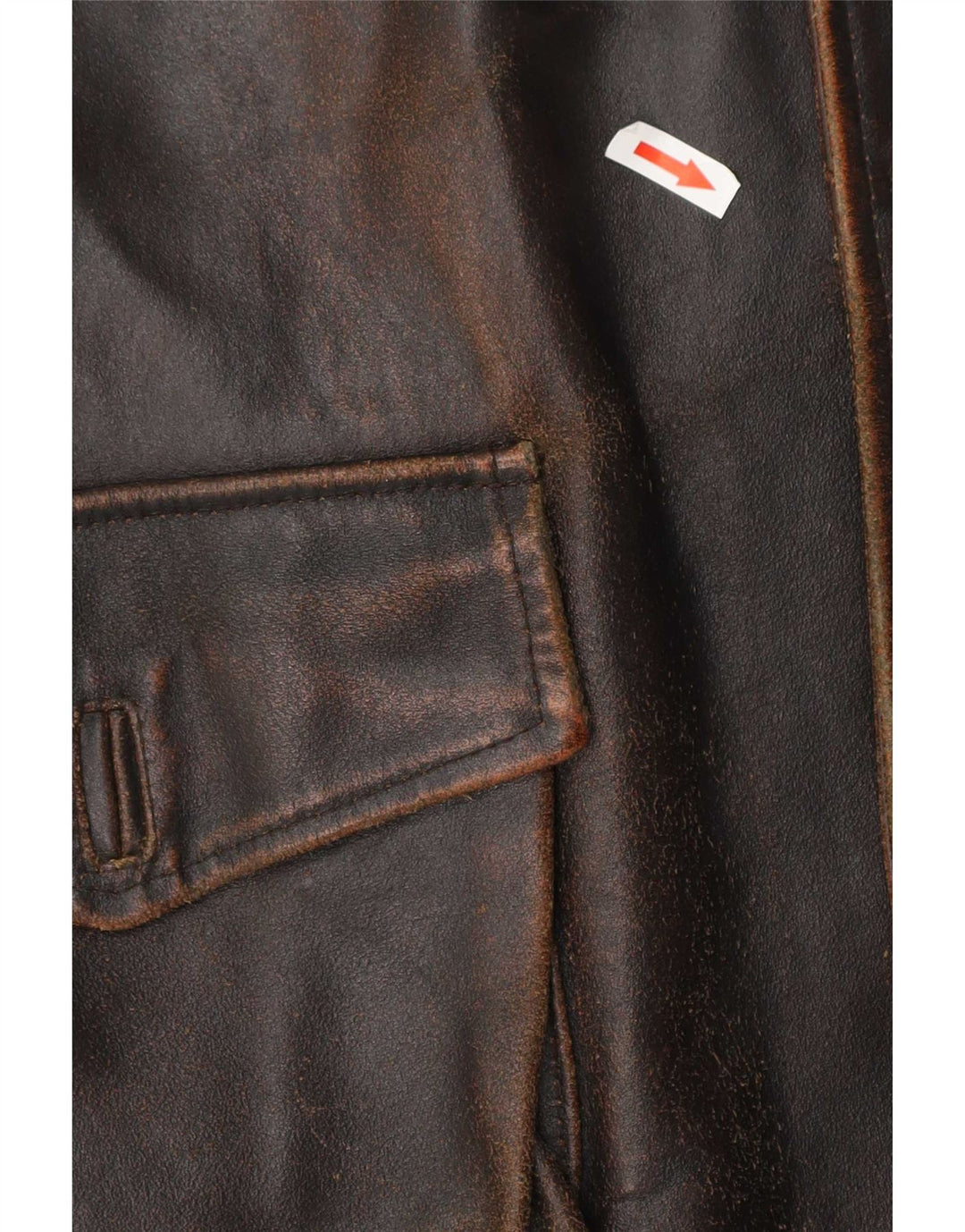 Vintage męska kurtka skórzana UK 42 XL brązowa
