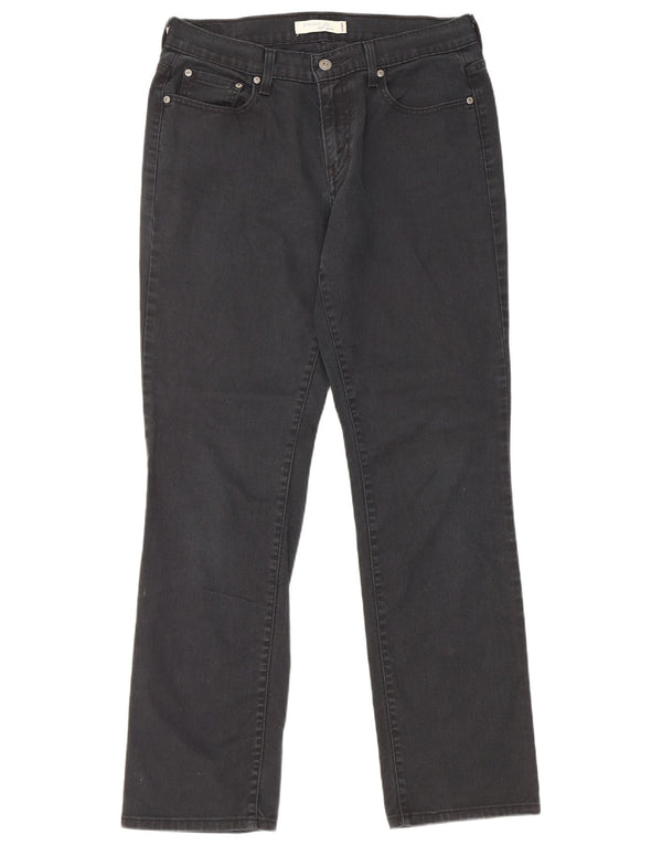 Damskie dżinsy Levi's 505 Straight US 10 Large W32 L31 Czarna bawełna