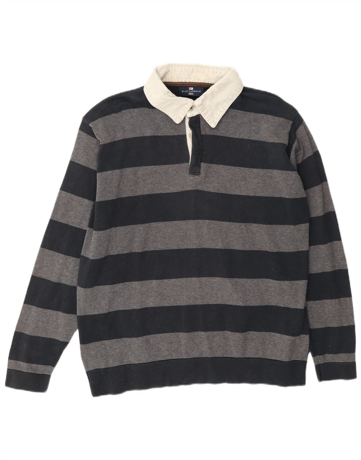 Męski sweter polo Marks & Spencer Blue Harbor, średni czarny