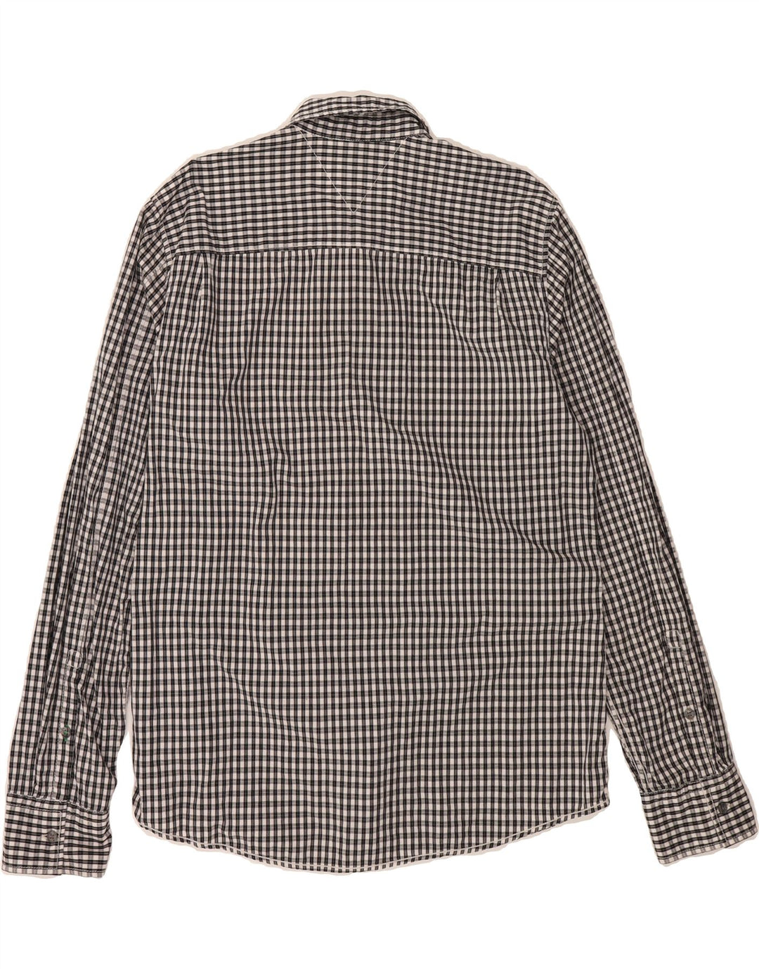 TOMMY HILFIGER Mens Flannel Shirt 2XL Black Check Cotton Vintage Tommy Hilfiger and Second-Hand Tommy Hilfiger from Messina Hembry 