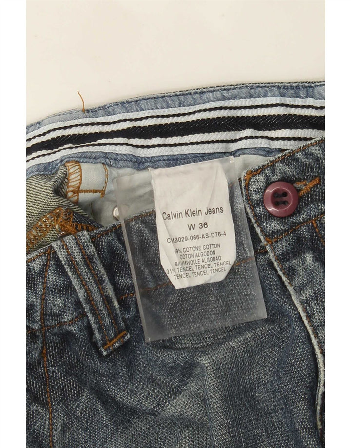 Męskie proste dżinsy Calvin Klein W36 L29 Niebieski Tencel