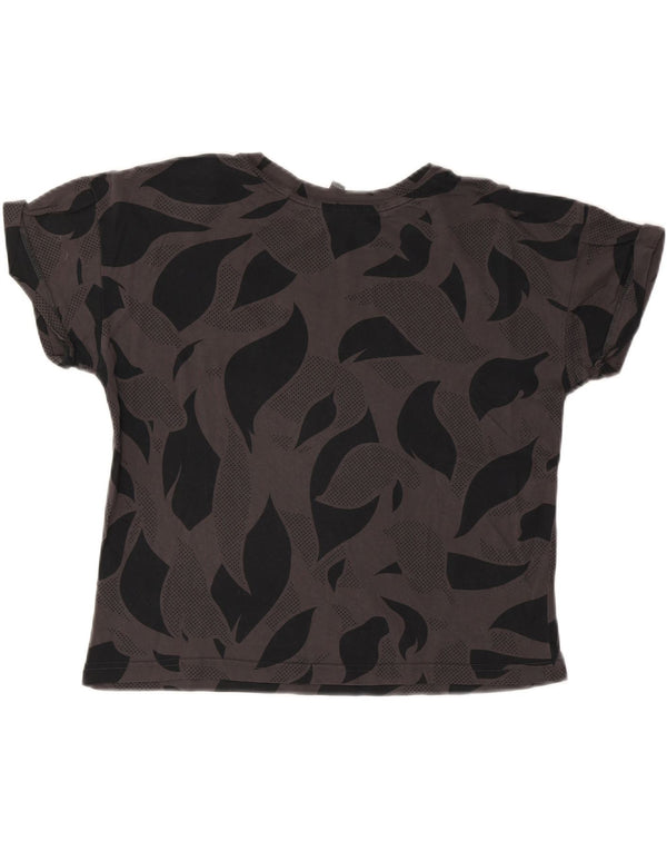 Damska koszulka Adidas Crop Graphic Top UK 12/14 Średnia szara bawełna