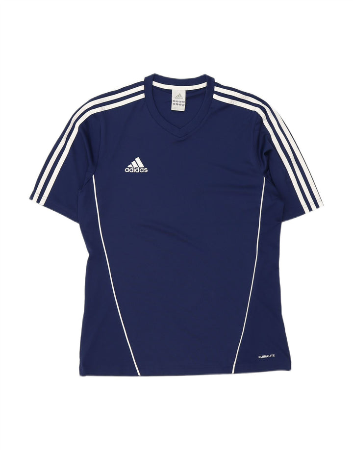 ADIDAS Mens Climalite T-Shirt Top Medium Navy Blue Polyester