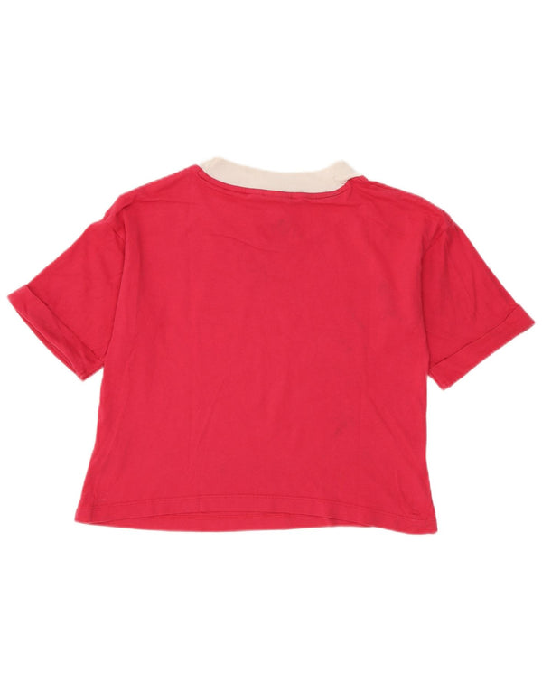 Damska koszulka Adidas Crop Graphic Top UK 8 Small Pink Colorblock
