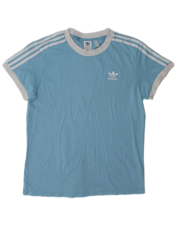 Damska koszulka Adidas Top UK 10 Small Blue Cotton Sports