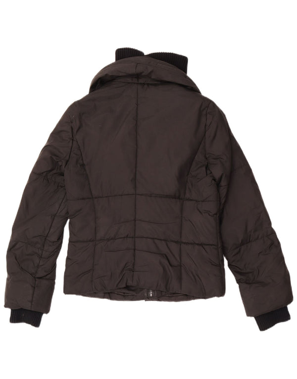 Zara Womens Crop Padded Jacket EU 38 Small Black Polyester