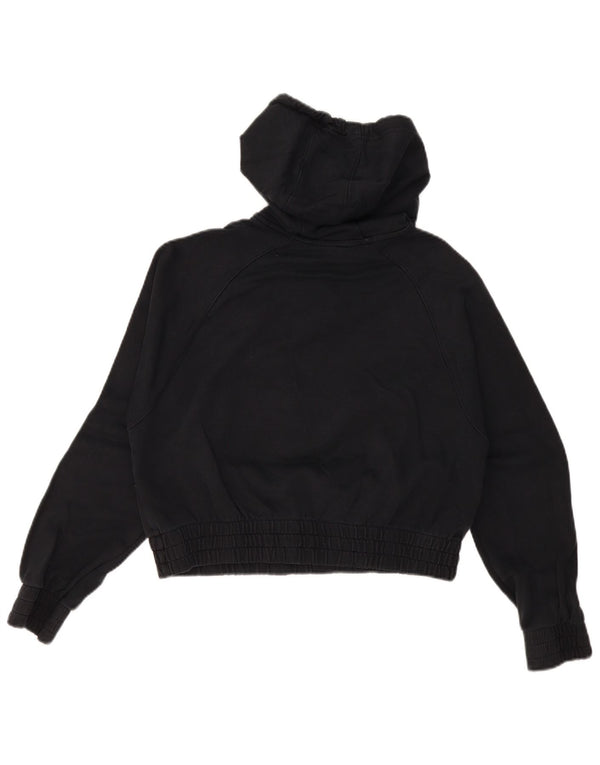 Damski sweter z kapturem Nike Oversized Crop Graphic UK 10, mały, czarny, bawełniany