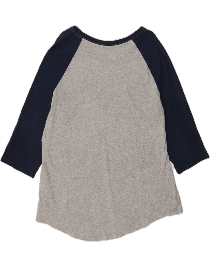 NIKE Boys Top Long Sleeve 12-13 Years Large Grey Colourblock Cotton Vintage Nike and Second-Hand Nike from Messina Hembry 