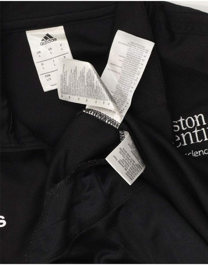 Adidas Męska bluza Climalite Graphic Zip Neck Sweter, duża, czarna