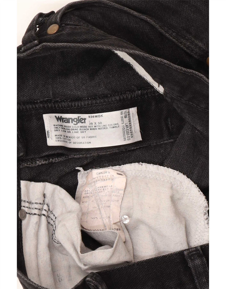 Męskie proste dżinsy Wrangler W29 L30, czarna bawełna