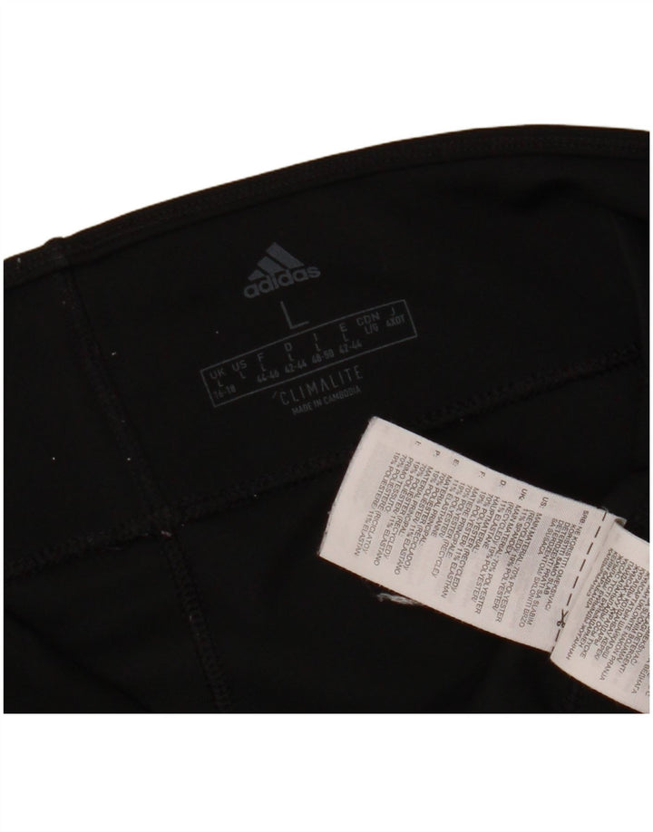 Damskie legginsy Adidas Climalite Capri UK 16/18, duże, czarne, poliestrowe