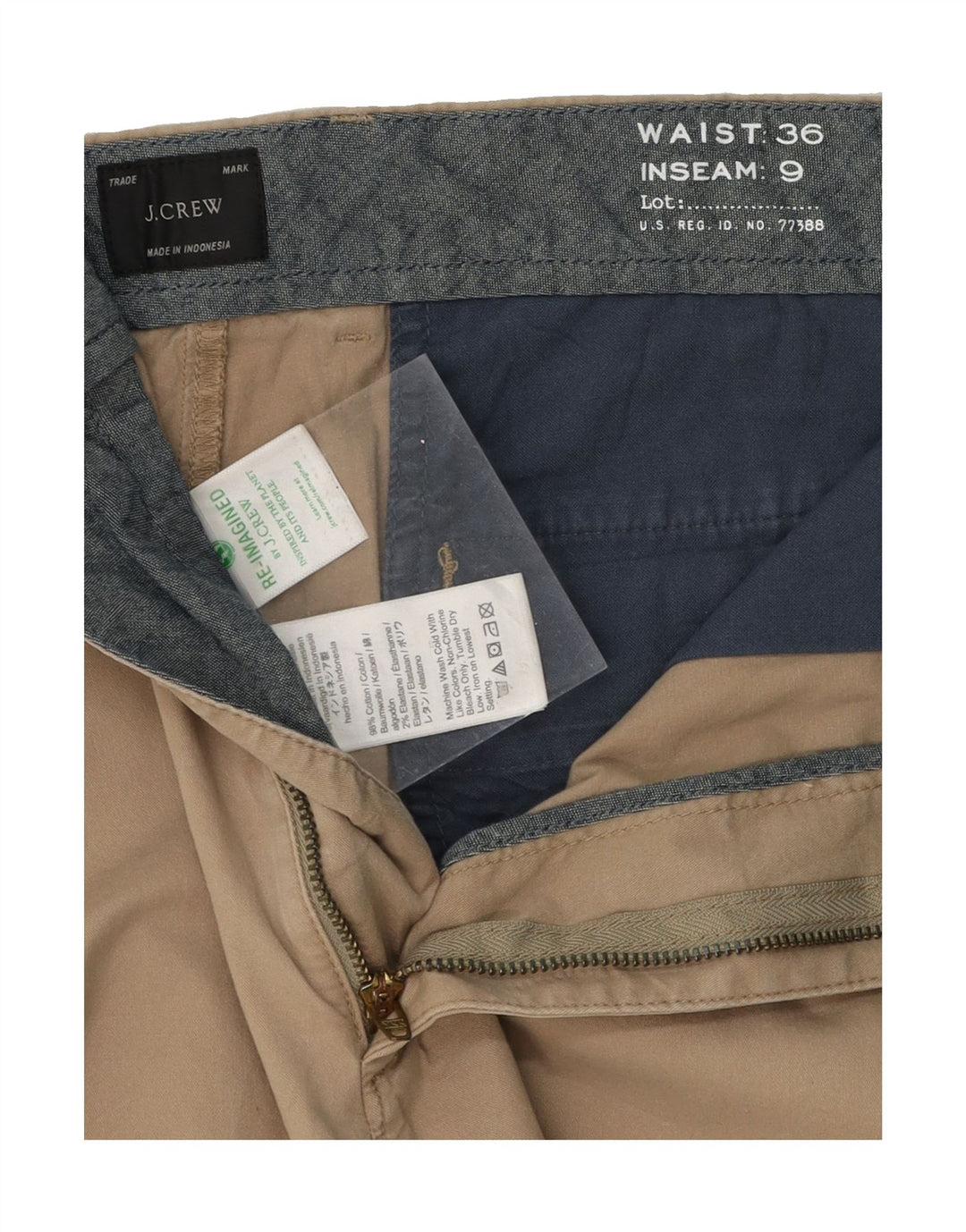 J. CREW Womens Chino Shorts W36 XL Beige Cotton Vintage J. Crew and Second-Hand J. Crew from Messina Hembry 