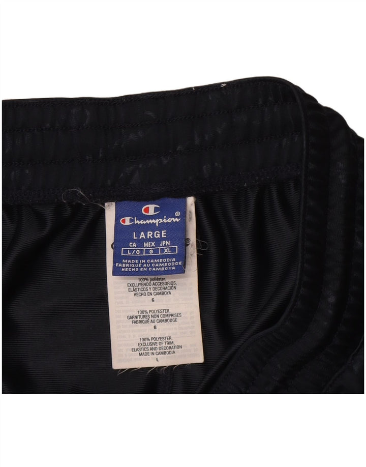 Męskie spodnie dresowe Champion Graphic, duże, granatowe, poliestrowe