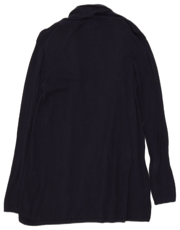 Damski sweter z długim rękawem Zara, otwarty kardigan UK 10 Small, granatowy, wiskoza