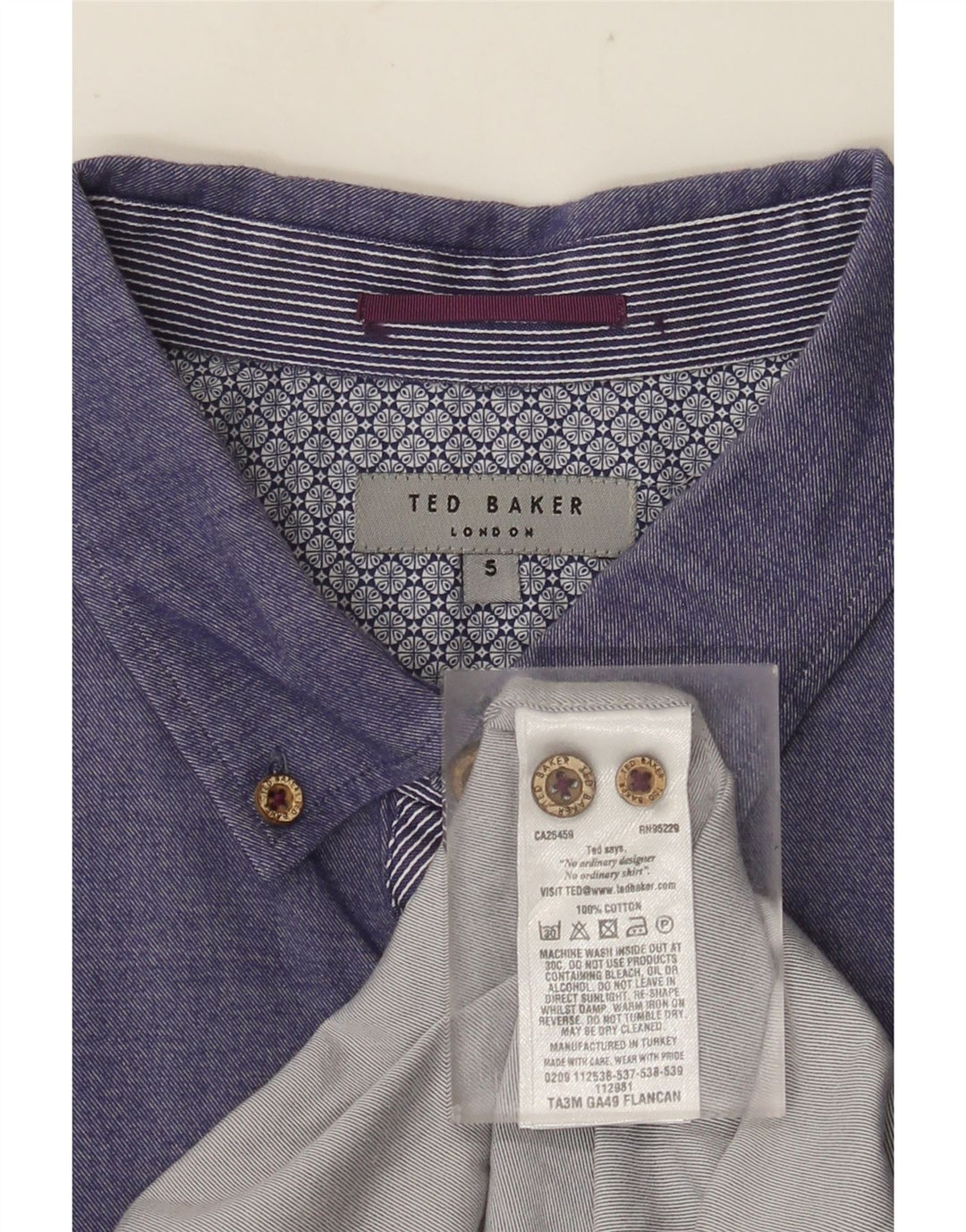 Koszula męska TED BAKER, rozmiar 5 XL, fioletowa, bawełniana