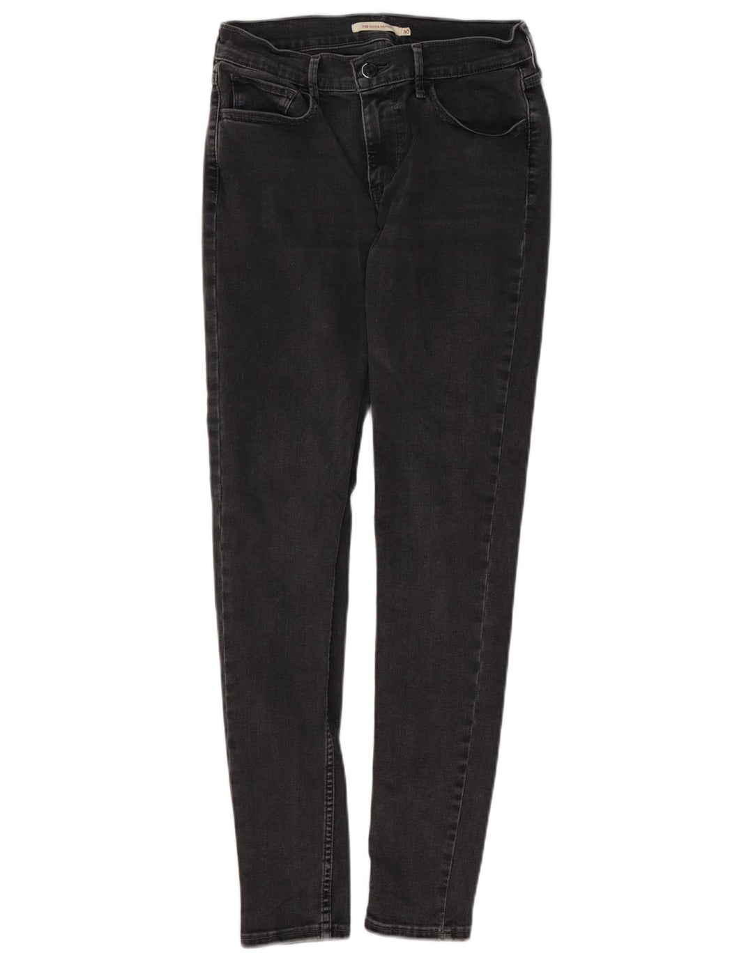 Damskie jeansy LEVI'S 710 Super Skinny W30 L30 Szara bawełna