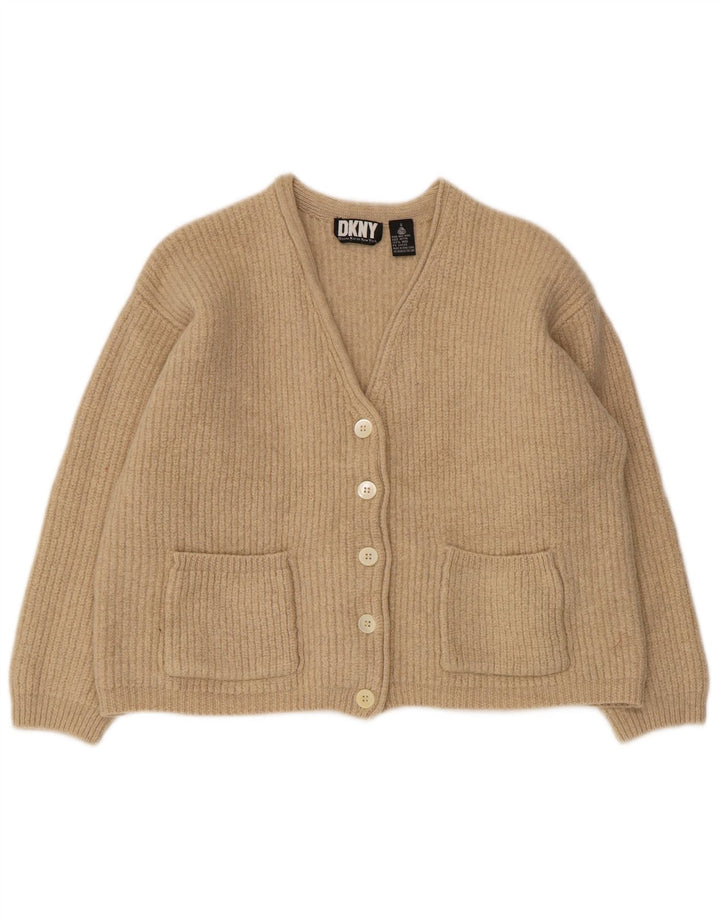 Damski sweter oversize Dkny UK 10 Small Beżowa wełna